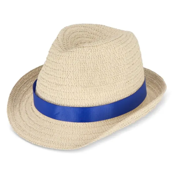 Plant straw hat with coloured band - LT90502 (N0010)